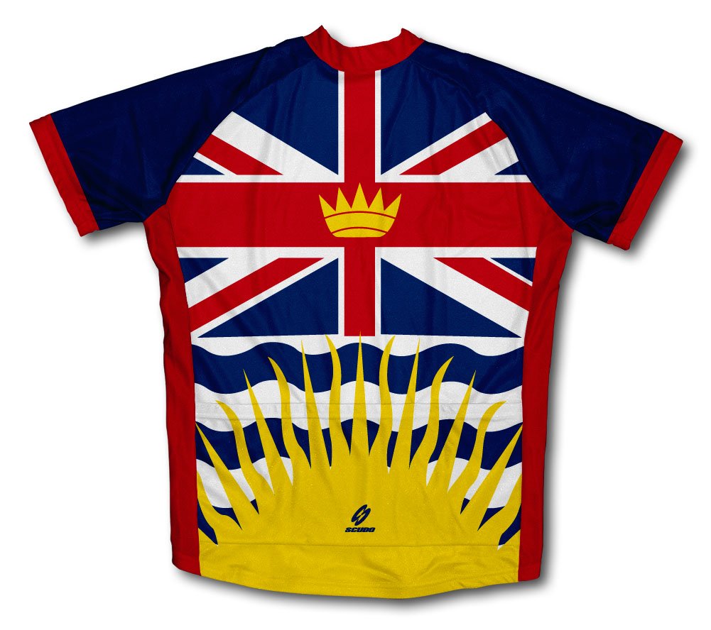 ScudoPro British Columbia Short Sleeve Cycling Jersey for Men - Size M Blue