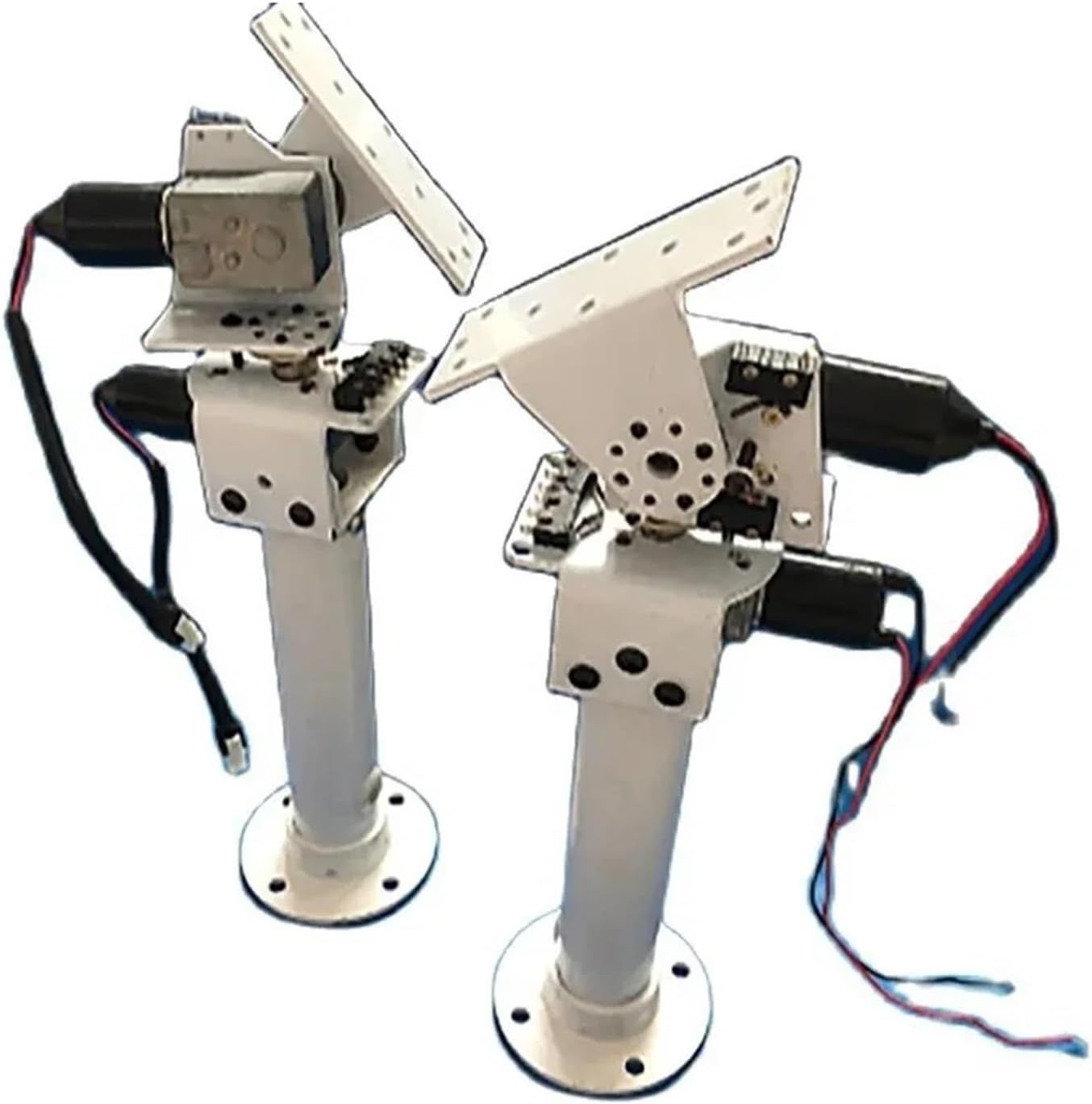 DIY DC Dual Axis Pan Tilt Solar Tracking And Monitoring Robot Heavy Load High Torque All Metal X Axis Y Axis Worm Gear Motor