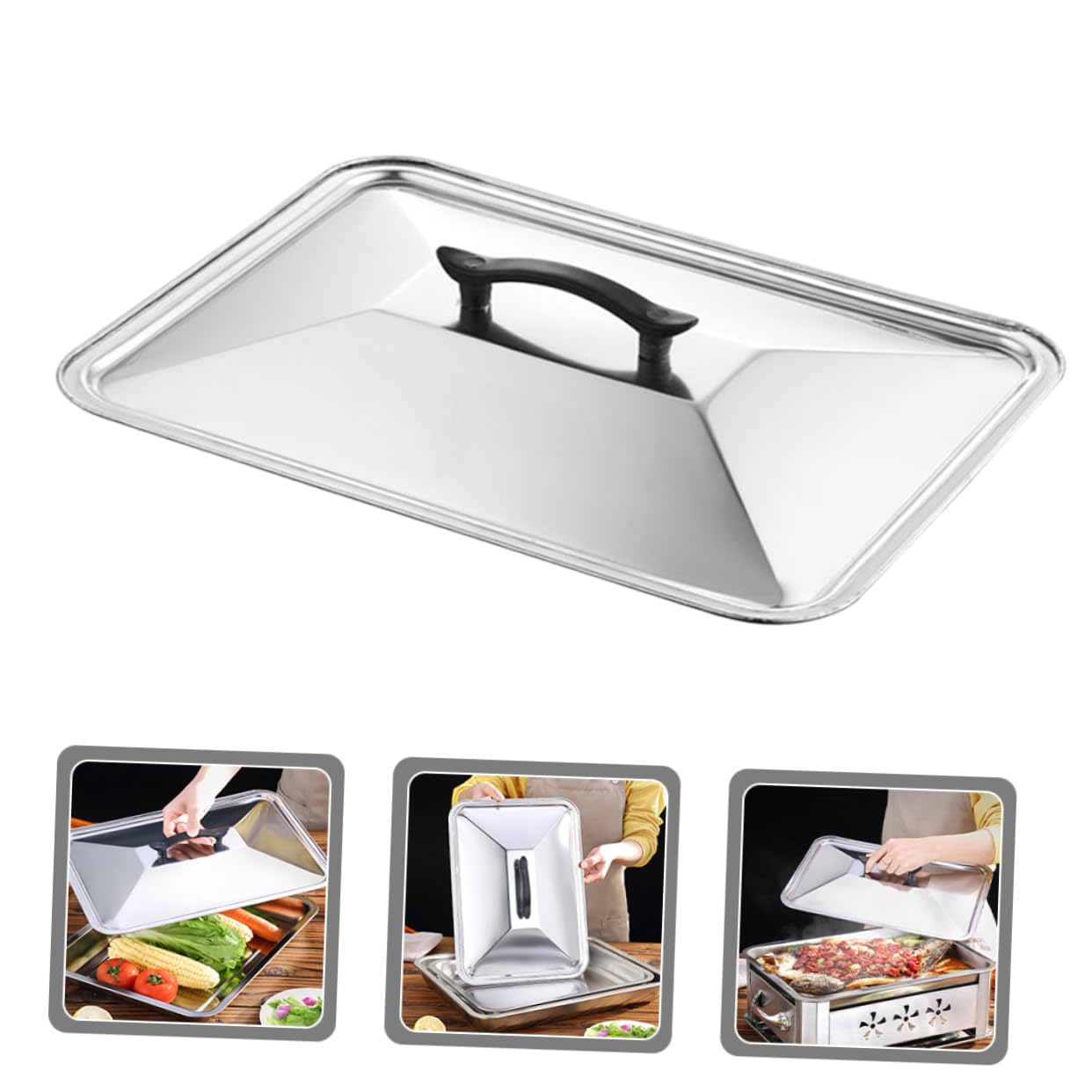 Sainte Cène: Couvercle De Plateau En Acier Inoxydable, Couleur Argent