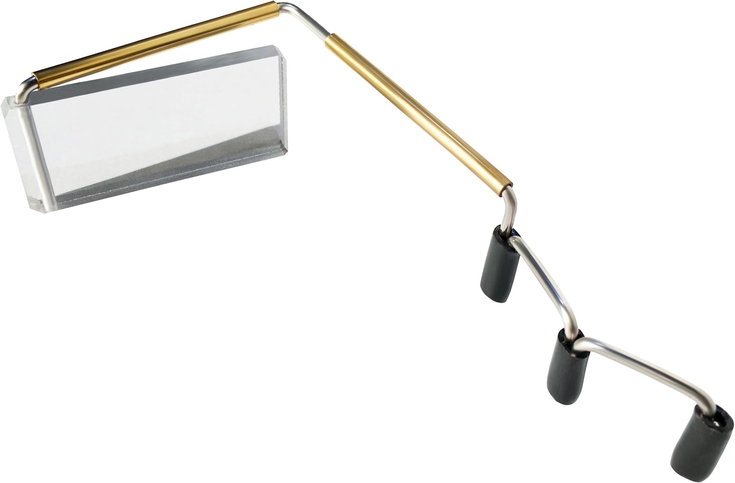 Take A Look Compact Cycling Mirror – Low-Tech Rearview Mirror for Bikes – fits Sunglasses & Helmet Visors – Shatter-Resistant Polycarbonate Lens, Anti-Vibration Stainless-Steel & Brass, Always On