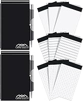 Vista 1 de amassan Cuaderno de bolsillo metálico de 10 piezas con juego de bolígrafos, bloc de notas de bolsillo pequeño, estuche de aluminio con bolígrafo