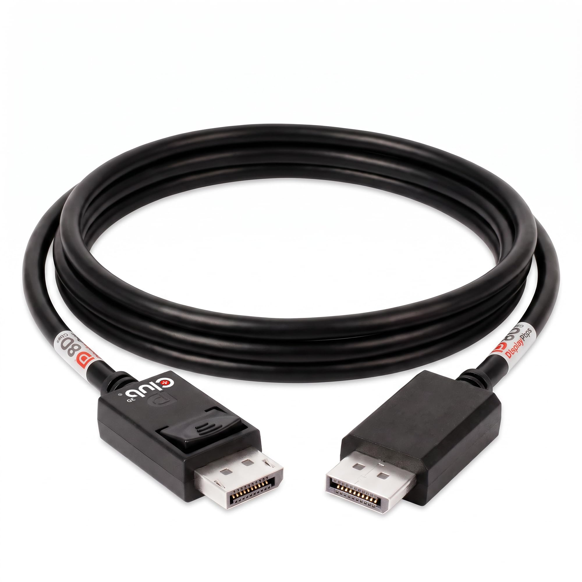 Club3D CAC-1092 DisplayPort™ 2.1 Câble bidirectionnel certifié VESA DP80 4K240Hz, 8K60Hz ou 10K60Hz M/M 1.6m