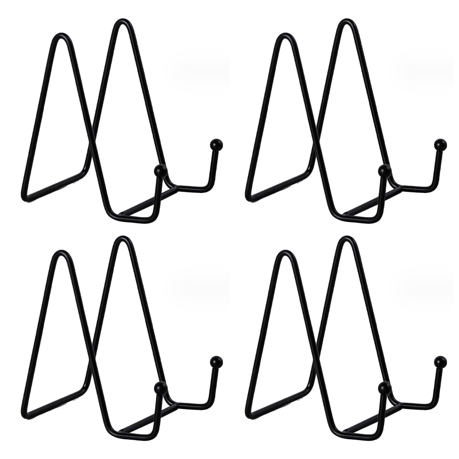 Metal Plate Stands for Display, 4 Pcs Display Stand, Picture Stand, Decorative Book Display Stand, Irontable Top Easel for Display Pictures, Book, 10 X 10 X 7.5 Cm