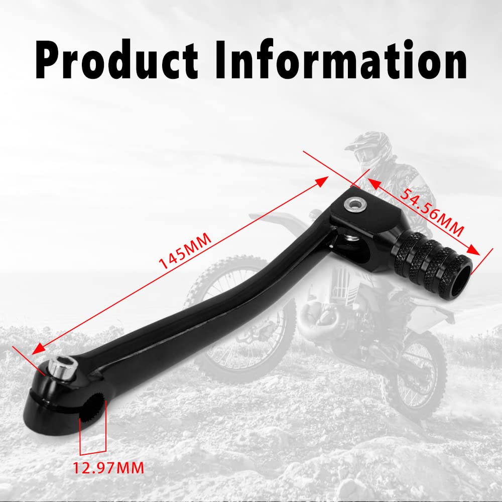 JFG RACING Palanca de cambios de motocicleta, palanca de cambios plegable de aluminio CNC para CRF 50 70 XR50 TTR50 110CC 125CC 140CC 150CC 160CC Dirt Pit Bike ATV - Negro