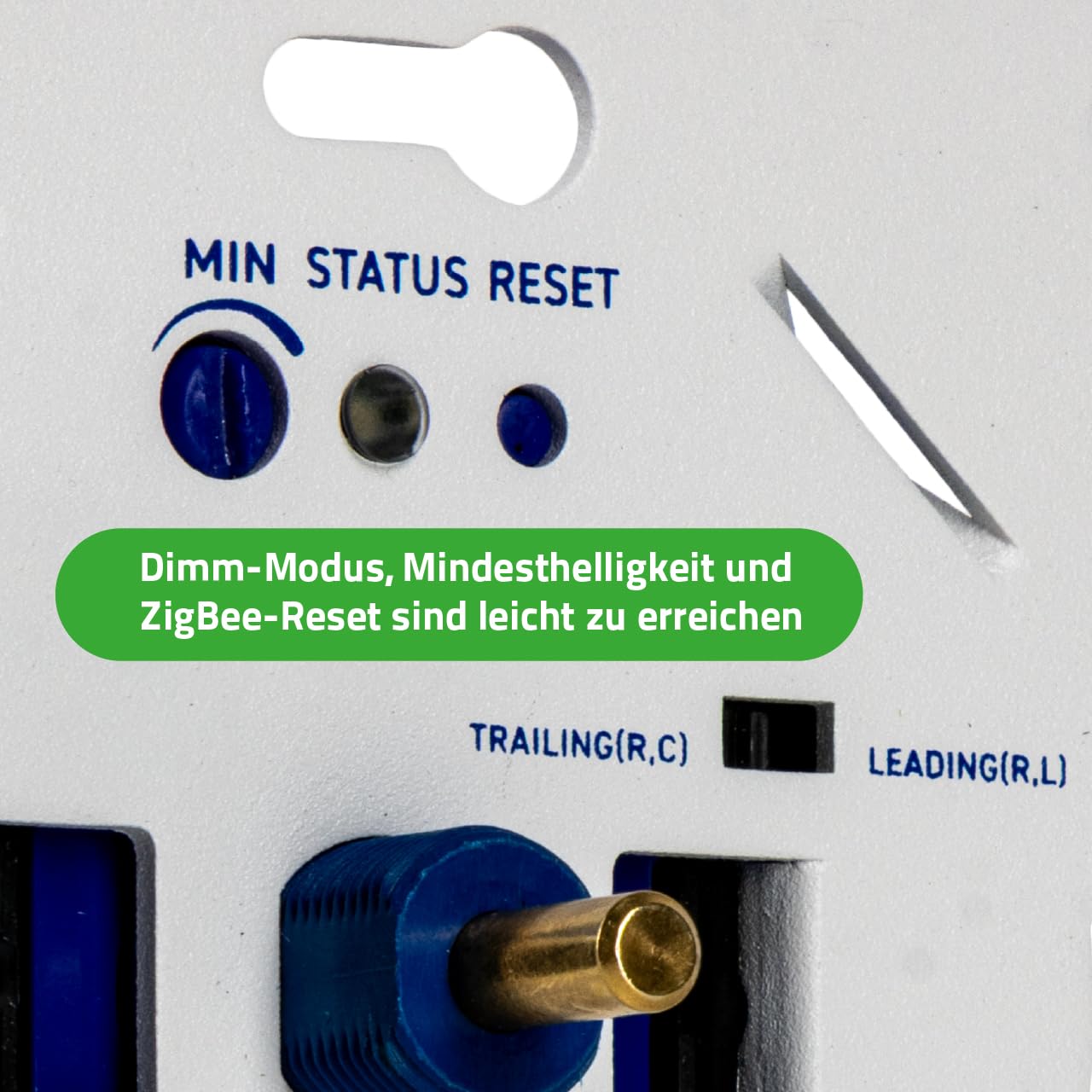 Zigbee 3.0 LED Dimmer Unterputz 300W -> Komplettset mit Gira-Standard 55 reinweiß glänzend <- Smart Home Drehdimmer kompatibel mit Philips Hue, Alexa & Google Home - Phasenabschnitt/Phasenanschnitt