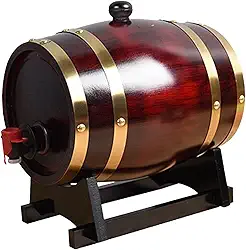 Baoblaze Barril de Carvalho de 5 Litros com Suporte para Vinho