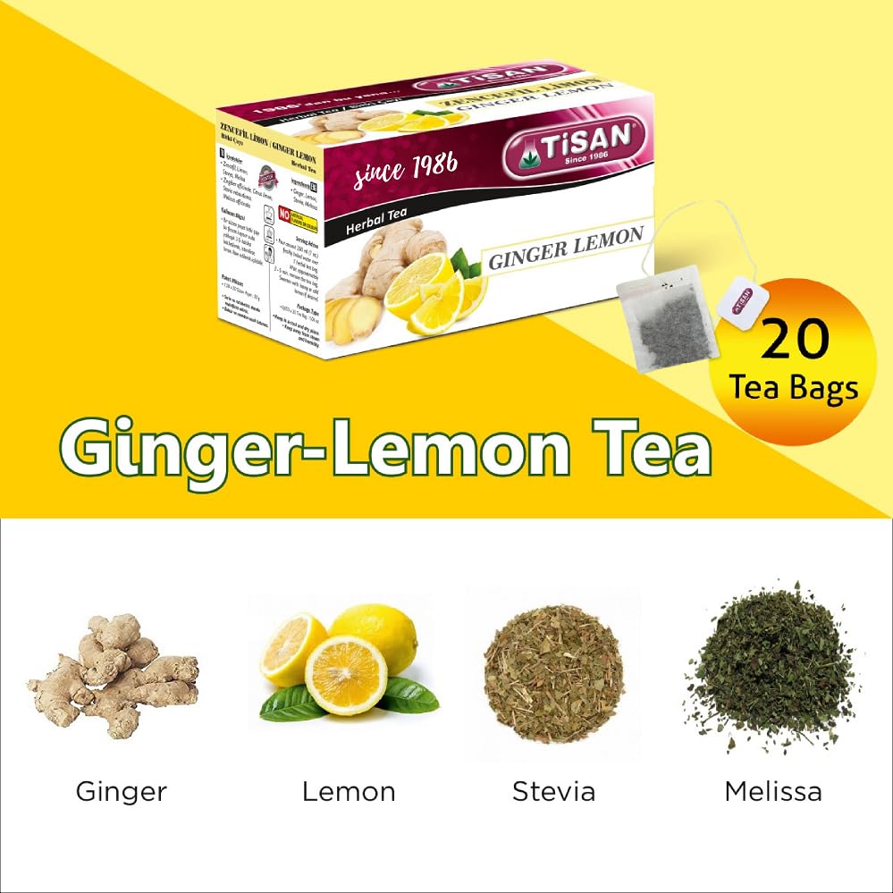 Miniatura 2 de Té de jengibre y limón de Tisan - 2 cajas en total 40 bolsas de té
