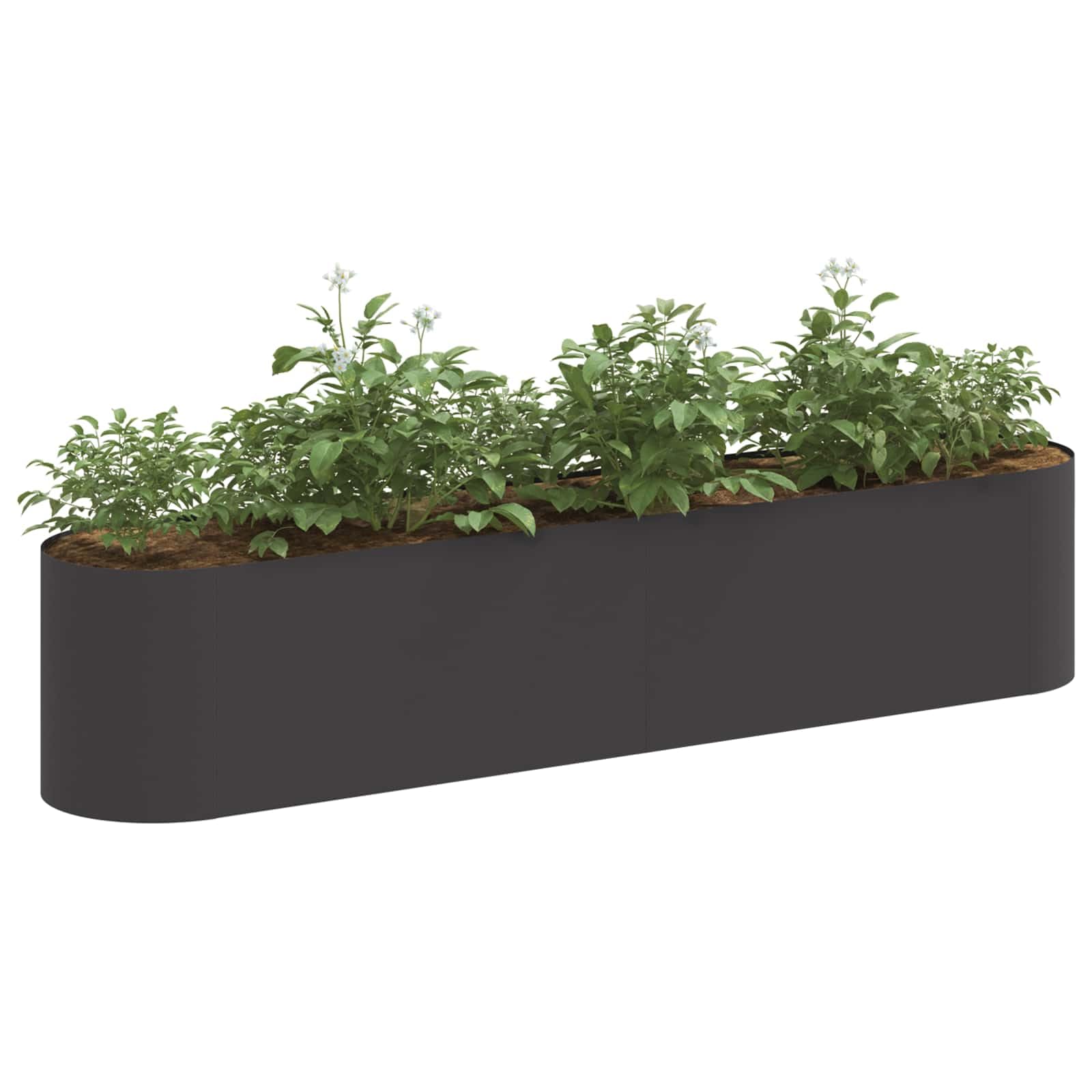vidaXL Raised Garden Bed Black 200 x 40x 40 cm