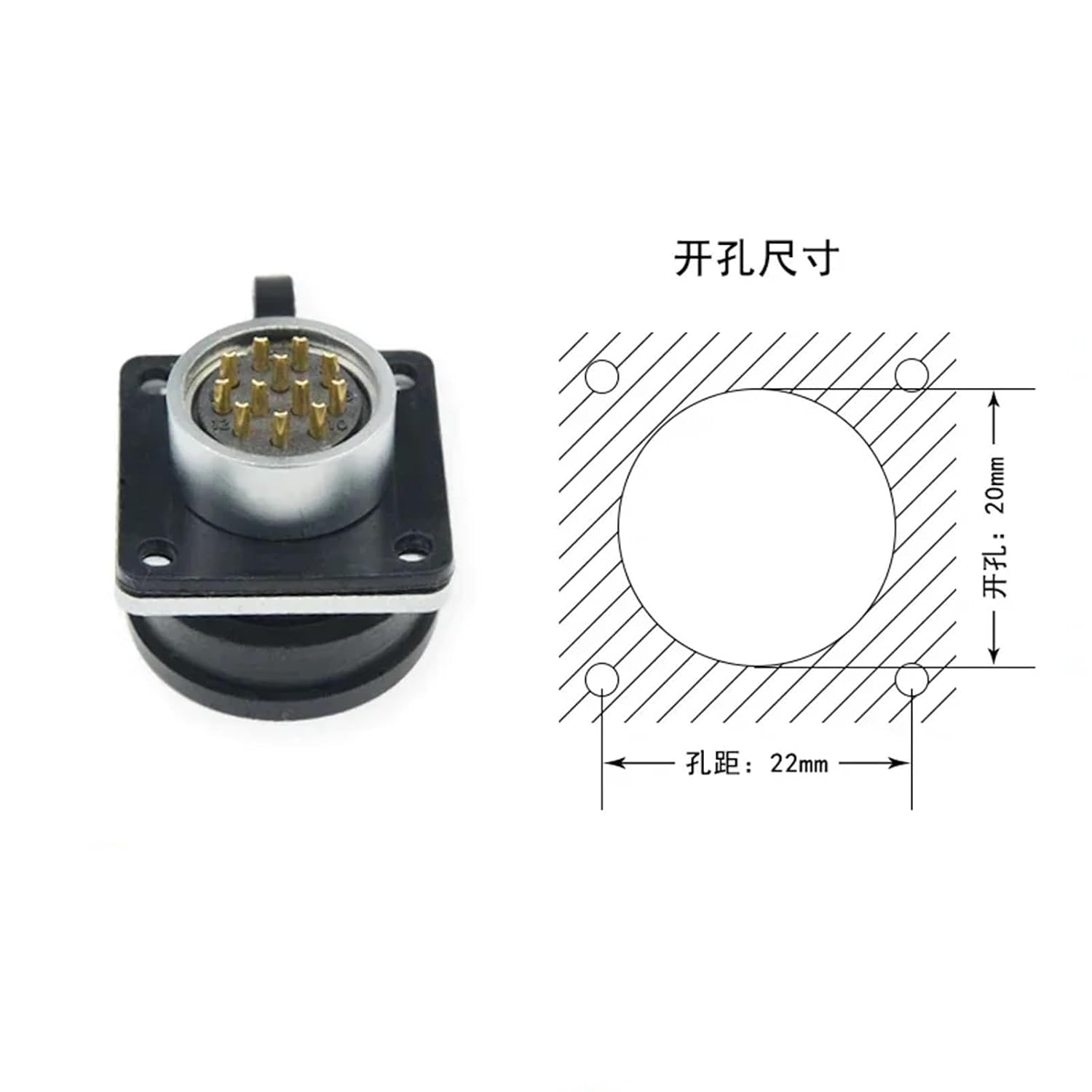 SF20 Equipment Panel SF2010/P SF2013/S IP67 Waterproof Automotive Circular Connector 2 3 4 5 6 7 8 9 12 15Pin Adapter(3Pin Set)
