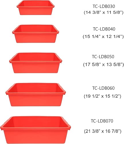 Miniatura 3 de TrueCraftware Caja de autobús de cocina de 19-12 x 15-12 x 5-38 pulgadas, caja de autobús de cocina con bordes exteriores, bañera de plástico