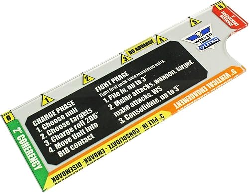LITKO Juego de calibradores  Compatible con Warhammer 40K 10th Edition  Movimiento  Disparo  Lucha  Combate cuerpo a cuerpo  Plantillas WH40K