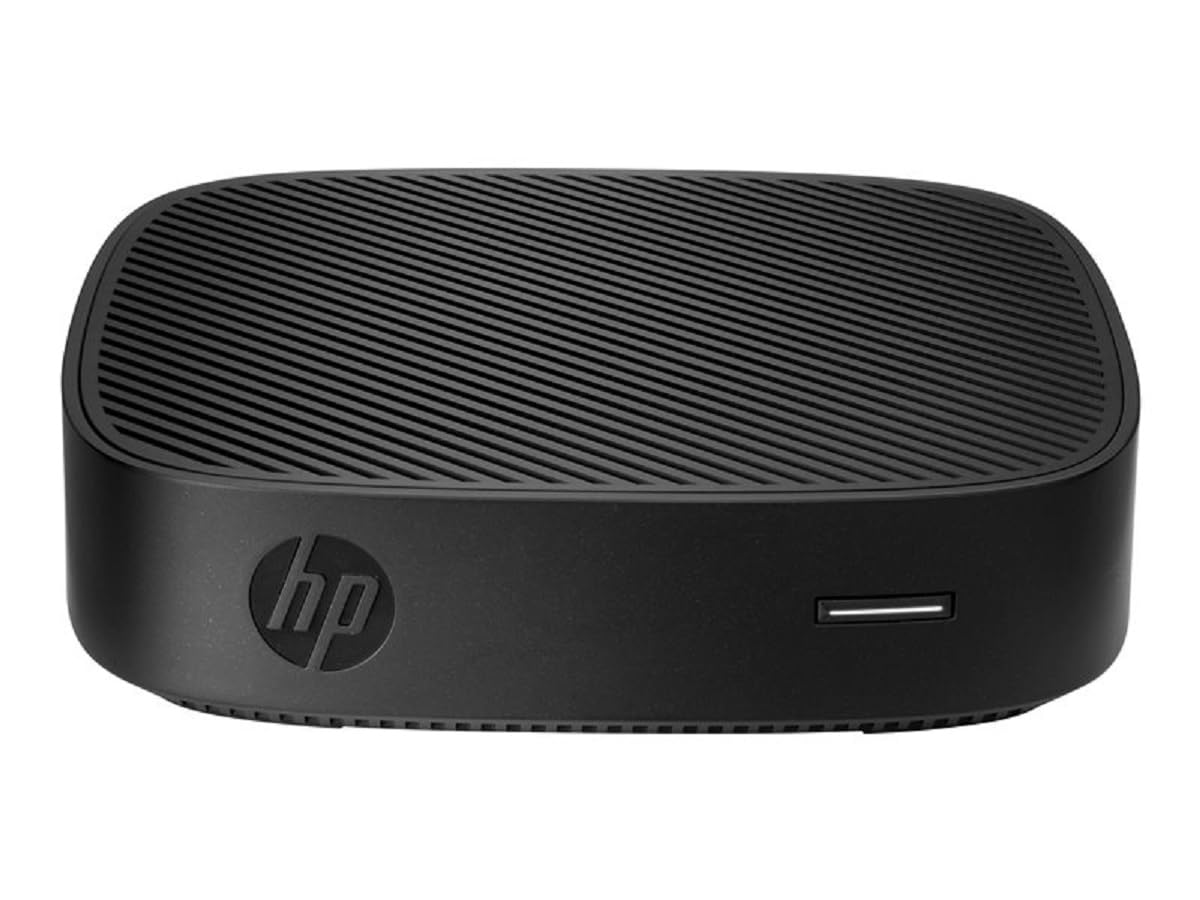 HP t430 - Thin Client - DTS - 1 x Celeron N4020 / 1.1 GHz - RAM 4 GB - Flash - eMMC 32 GB - UHD Graphics 600-1GbE - WLAN: 802.11a/b/g/n/ac, Bluetooth 5.0 ThinPro - schwarz