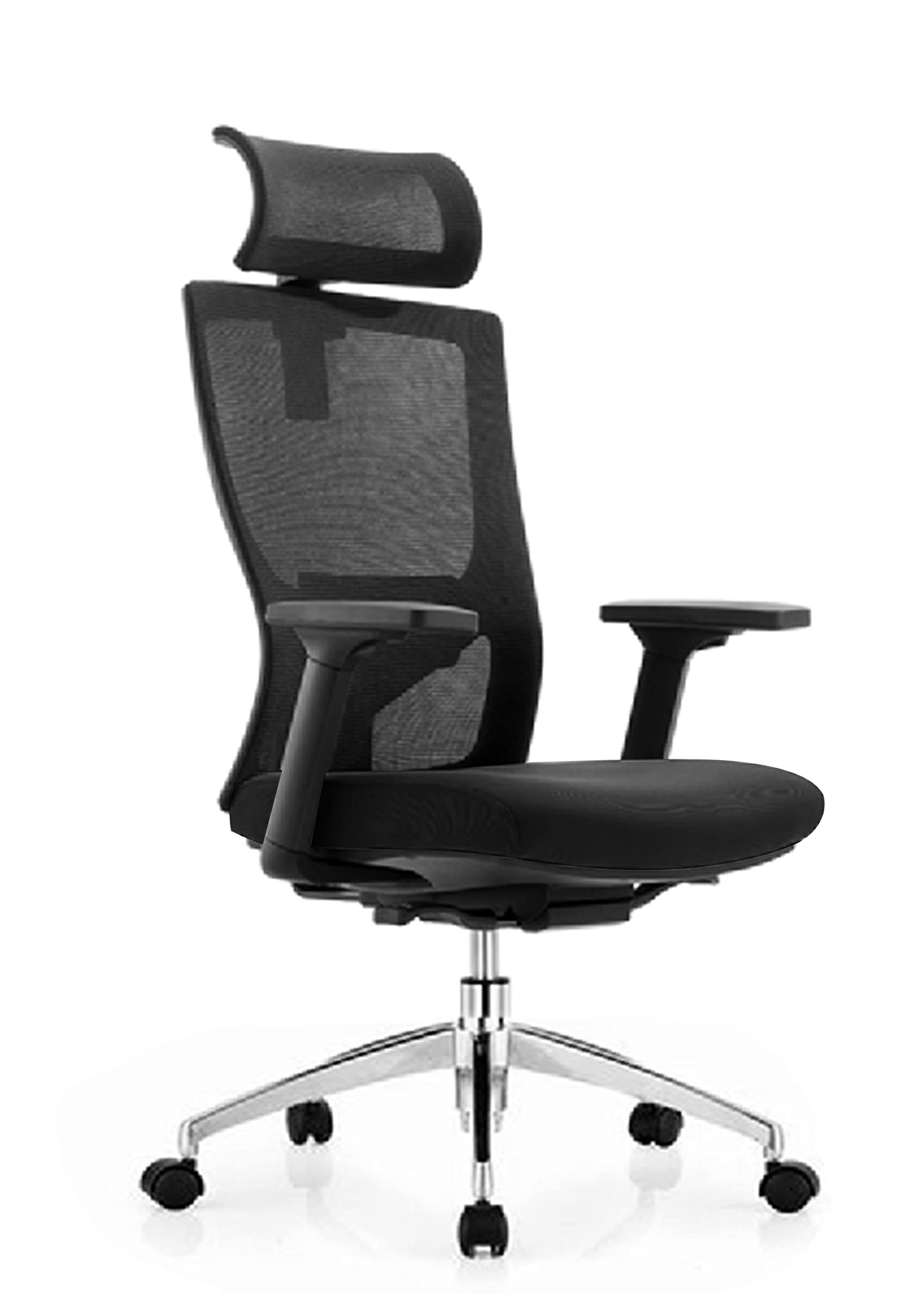 Lozzby Best Office Chair Modern Ergonomic Home & Executive Office Chair Black Glass Fiber Frame with Adjustable Headrest Adjustable Lumbar Support Adjustable Armrest Aluminium Base