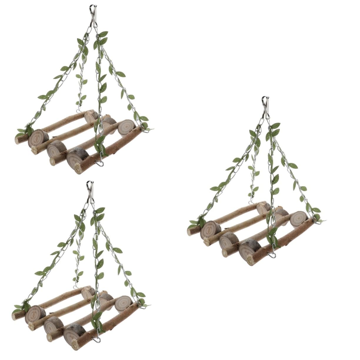 minkissy Lot de 3 Jouets pour Perroquet perchoir Oiseau hamac pour Oiseau Jouet d'escalade Jouet d'escalade pour Cage à Oiseaux Jouets à Suspendre pour Perroquet balançoire Jouet pour Animal de