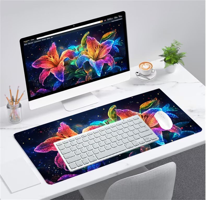 Mouse Pad Gamer grand format 900x400 pour PC de bureau avec surface étanche - 2