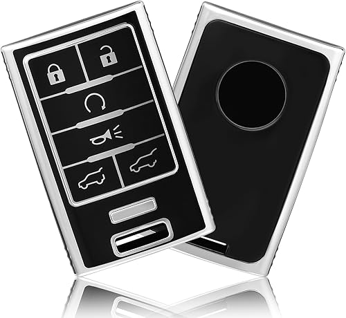 Miniatura 1 de OFFCURVE Funda protectora para llave de automóvil Cadillac SRX ATS ELR XTS 2010 2011 2012 2013 2014 2015 entrada sin llave control remoto accesorios