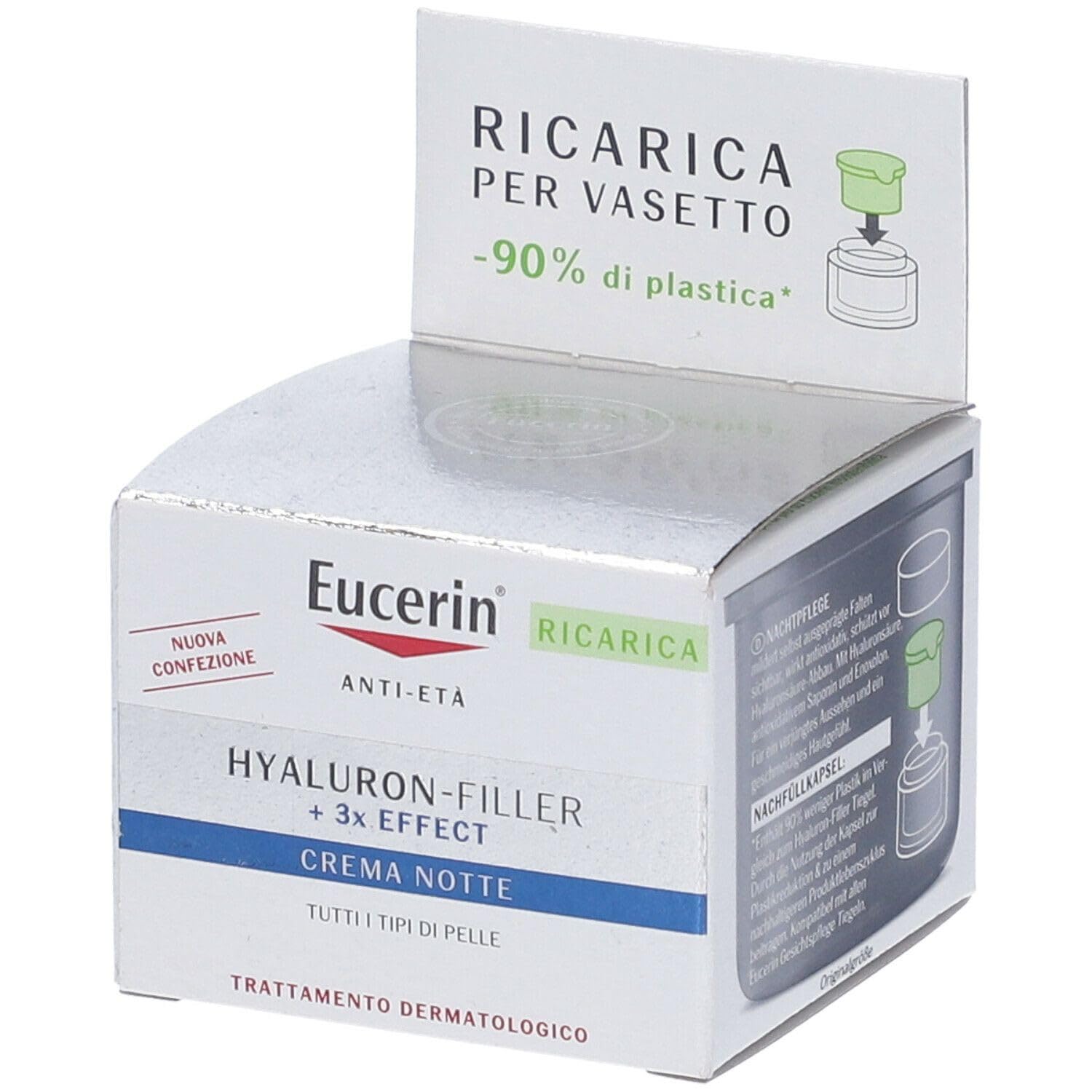 Eucerin Anti-Age Hyaluron-Filler straffende Nachtpflege Nachfüllpackung, 50 ml Kremowa