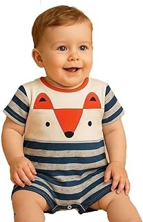 Baby Boy Romper – 100% Cotton – Fits 0 to 3 Months (Thomas Kids & Splendor)