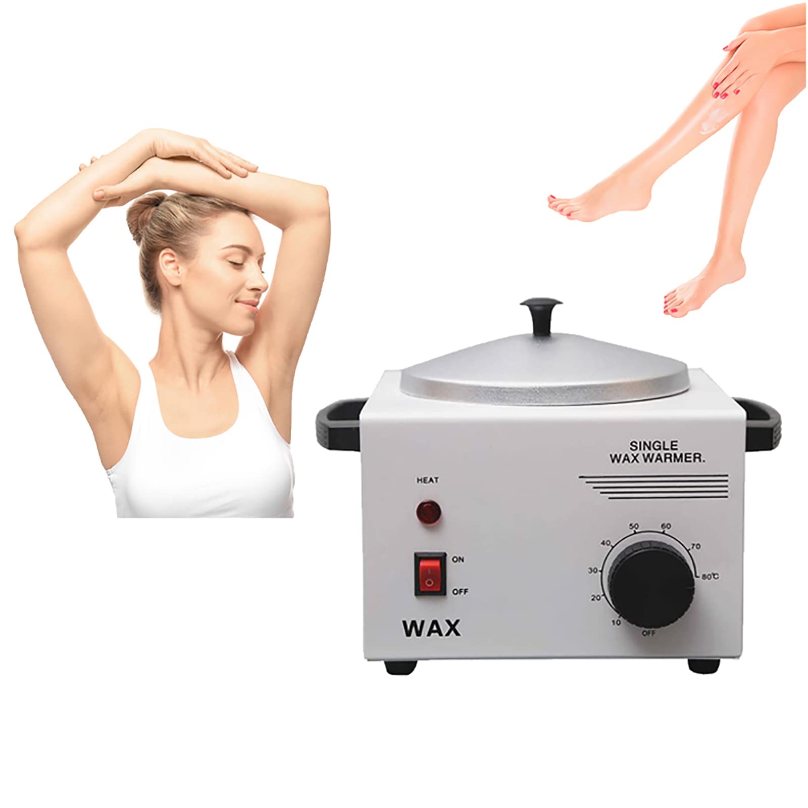 Máquina Calentadora De Cera Depilatoria De Una Sola Olla, Herramienta De Depilación De Verano De Depiladora De 600 ML, Control De Temperatura, Mujeres Y Hombres para Depilación Sin Dolor
