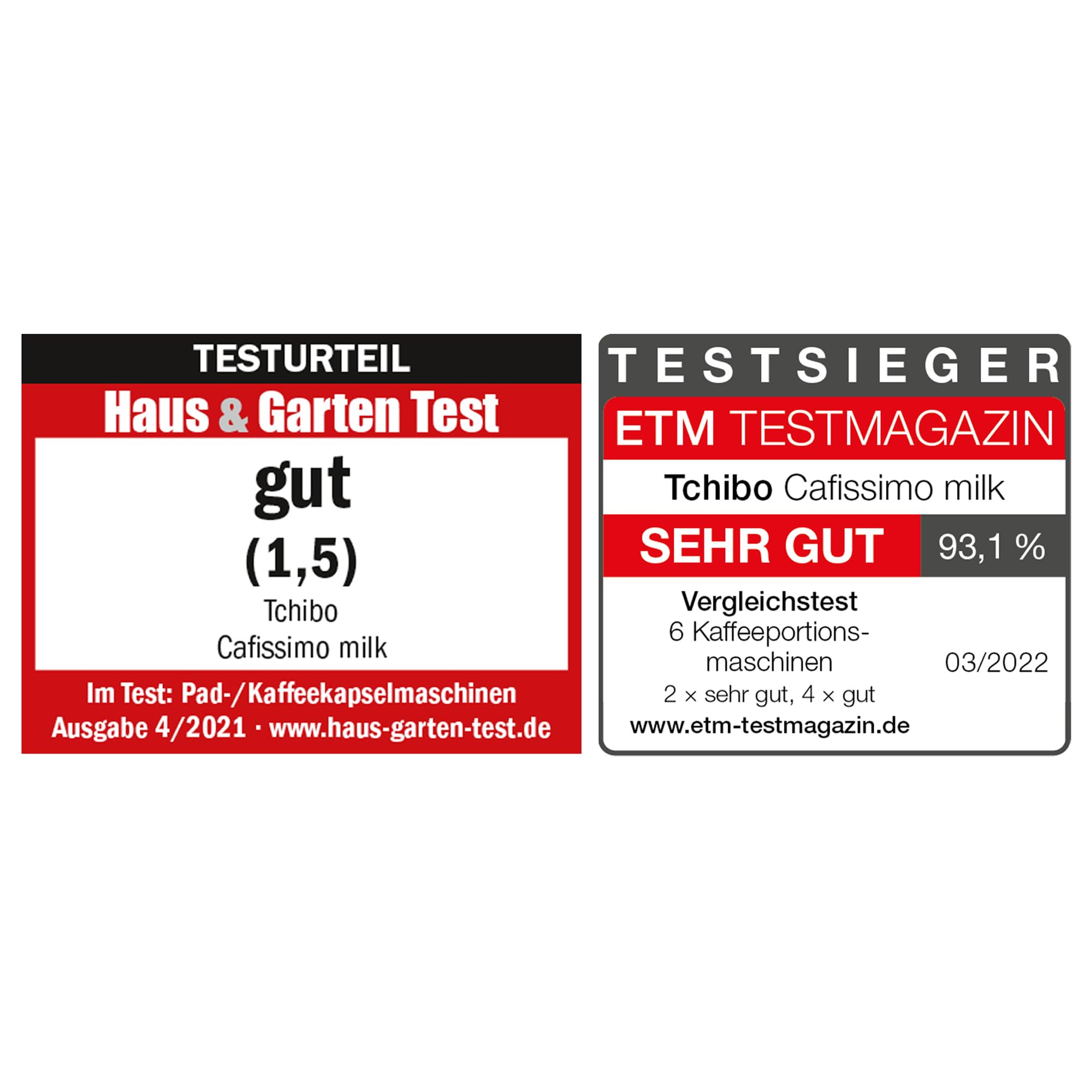 Tchibo Cafissimo Kaffeemaschine Kapselmaschine mit Milchaufschäumer, 30 Kapseln, Rot