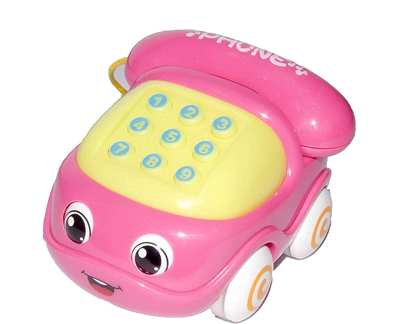 Bluebell Kids Light Pink Telephone Toy for 1 2 3 Year Old with Light Music Phone Toy for Baby 6-36 Months Toddler Kids Educational Learning Phone Play Toy for Fun Toy ( Music Phone car )-image-37