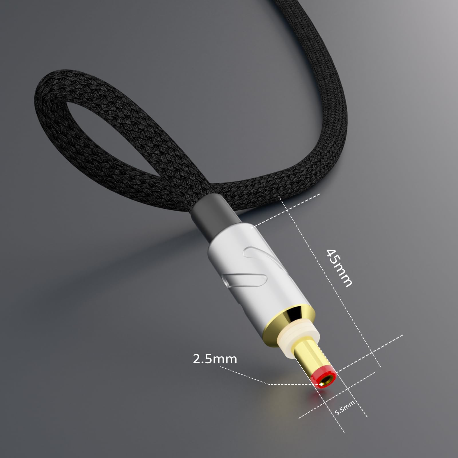 Amazon | Monosaudio DC オーディオ用電源ケーブル 5.5mm x 2.5mm 12V