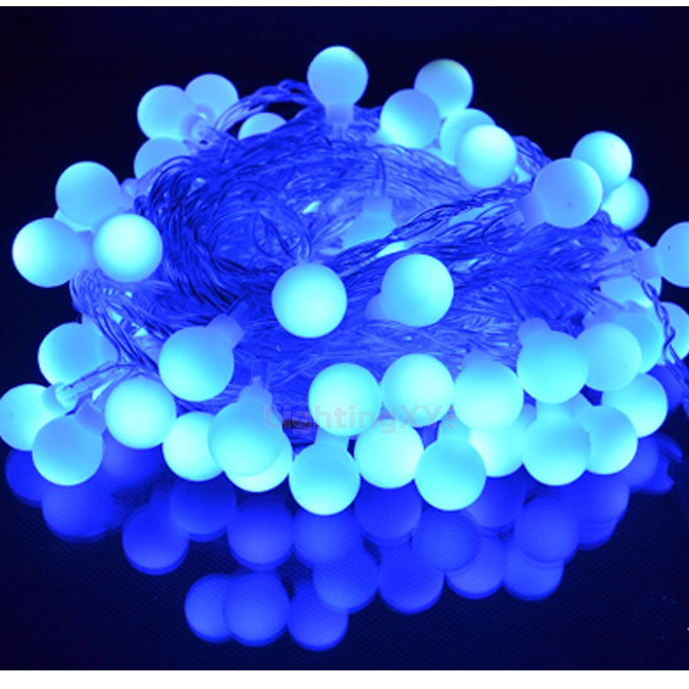 LightsGo USB Powered 50 LED 5M White Ball Globe Indoor LED Fairy Lights for PC, MAC, Phone charger (Blue)