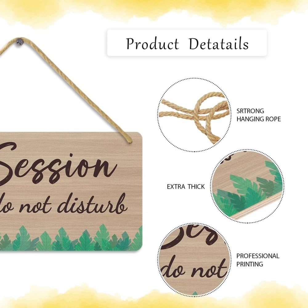 Cartello decorativo in legno con scritta Do Not Disturb per casa, ufficio, cliniche, studi legali, hotel o durante la terapia, trattamento termale, sessioni di consulenza (25,4 x 12,7 cm