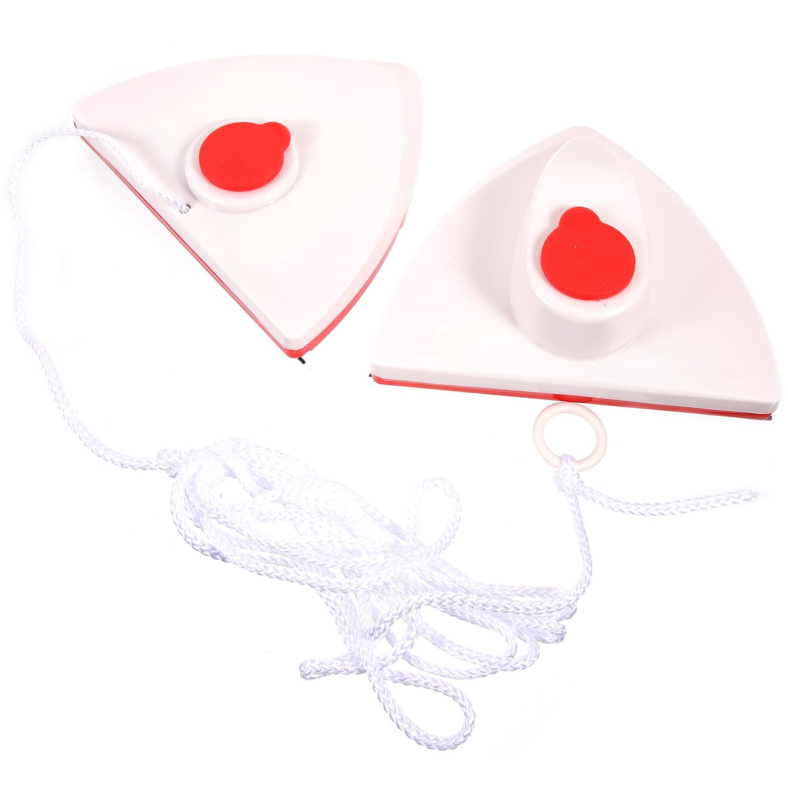 SEWACC Limpiacristales Magnético de Doble Cara Diseño Triangular para Limpieza de Esquinas, Material Abs y Imán, Adecuado para Ventanas de Dormitorio y Mamparas de Ducha Hogar