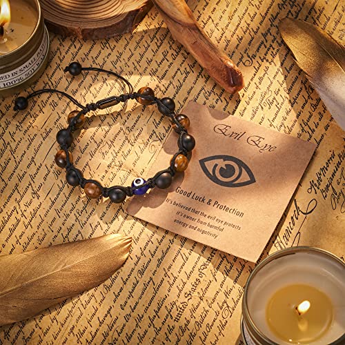 Glemay Evil Eye Bracelet For Men Natural Stone Bracelet Adjustable Protection Good Luck Amulet For Boy #TOP3