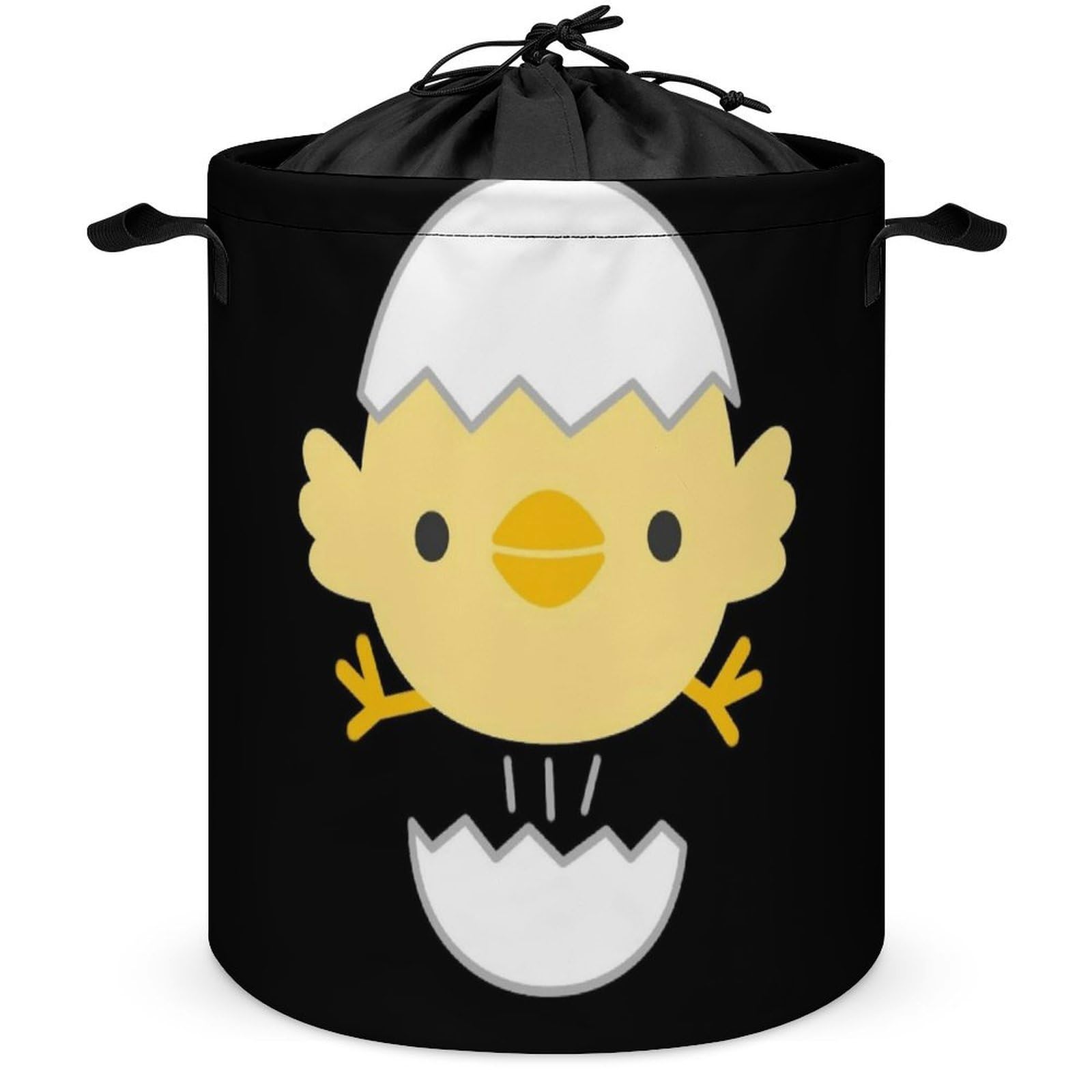 Qjjinxior Drawstring Laundry Hamper, Eggshell Chick Laundry Basket, Washing Basket with Handle