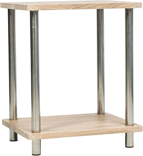 Saxony Small Side Table Oak Bedside Table (Oak)