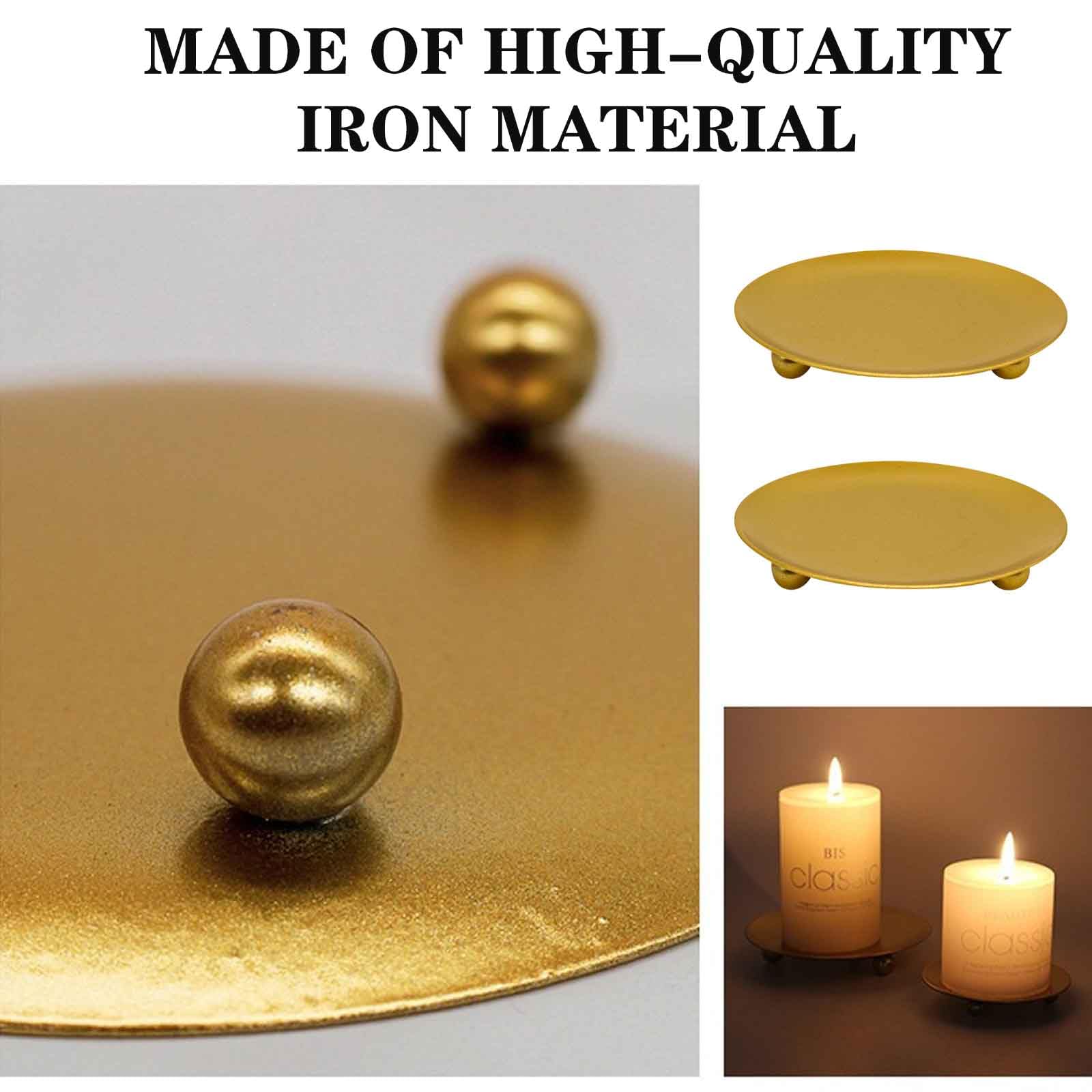 Ensemble De Chandeliers De Pilier De Deux Pièces, Vintage Métal Or