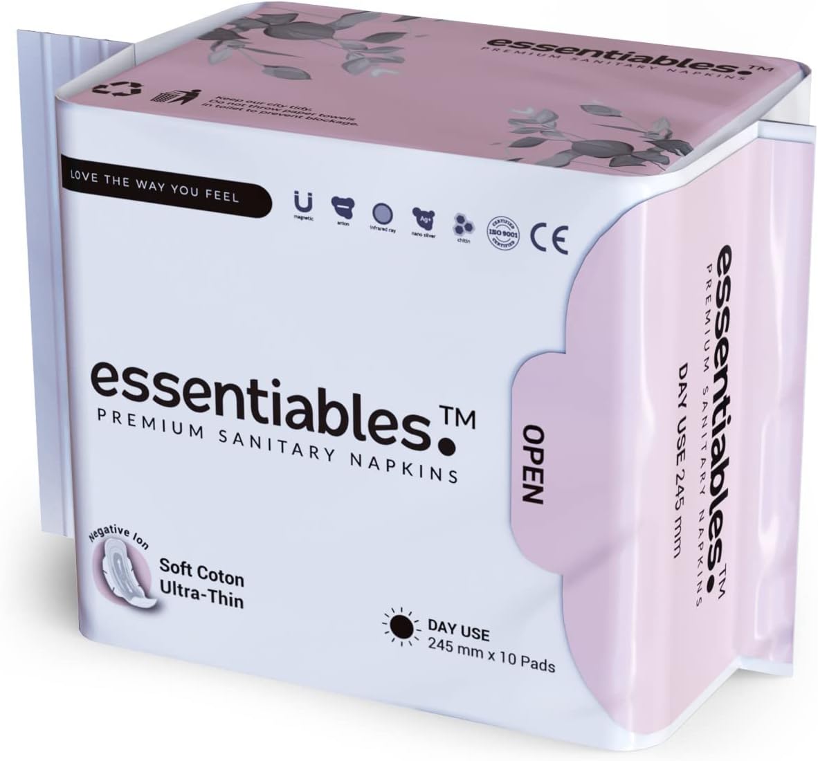 Premium Cotton Cover Sanitary Pads – Day Use, Super Absorbency, Unscented, Ultra Thin Pads with Wings for Women (10 Count) Premium Cotton Cover Sanitary Pads – Day Use, Super Absorbency, Unscented, Ultra Thin Pads with Wings for Women (10 Count)