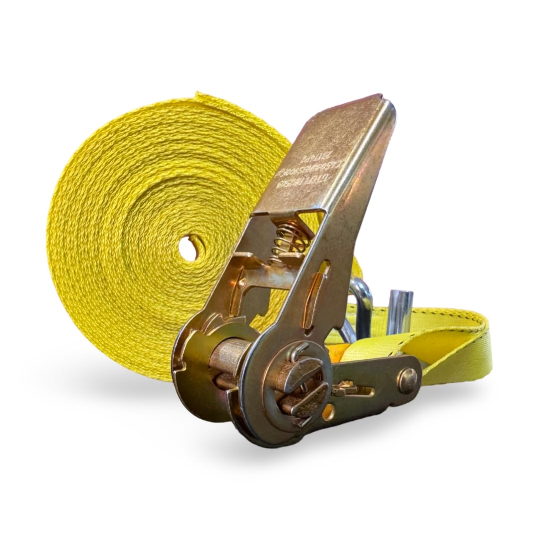 GTCFI Premium - Ratchet Tie Down Strap Heavy Duty Tie Down Polyester Lashing Straps (25MM 8MTR. 1.5Ton GTC) - Export Quality