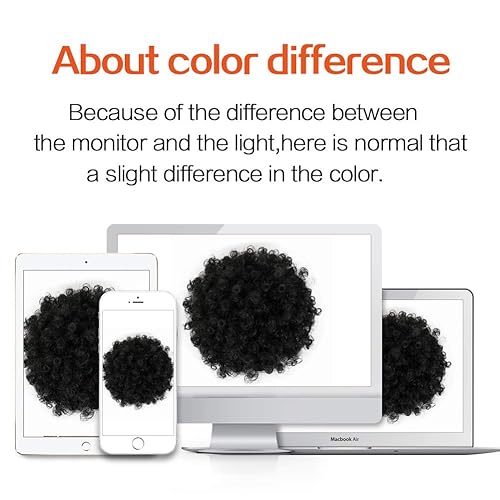 Miniatura 5 de DEYNGS Cola de caballo de cola de caballo de alta afro con cordón corto afroamericano afro rizado envoltura sintética con cordón de cola de caballo