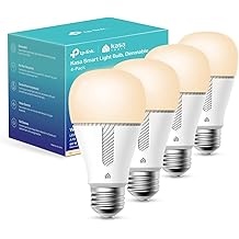 Kasa Smart Light Bulbs that works with Alexa and Google Home, Dimmable Smart LED Bulb, A19, 9W, 800Lumens, Soft White(2700K), CRI&ge;90, WiFi 2.4Ghz only, No Hub Required, 4 Count (Pack of 1)(KL110P4)