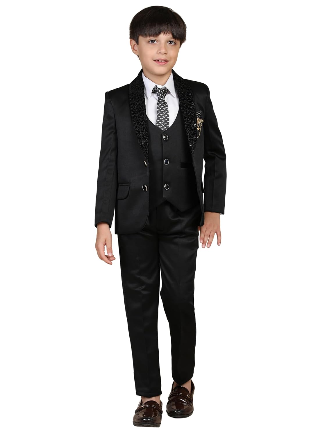 Pro-Ethic Style Developer Cotton 5 Piece Boys Suit Set for Kids Wedding Outfit | Set of Shirt, Regular Fit Pants, Coat, Wa... - Review, Price and Buying Guide