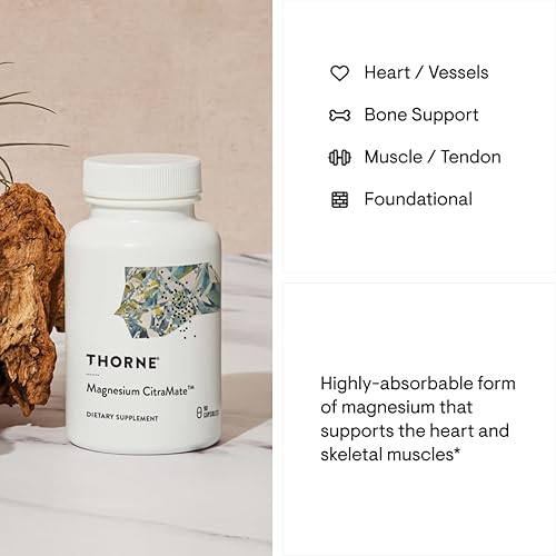 Miniatura 6 de THORNE Trío de bienestar esencial soporte de metilación + citrato de magnesio + vitamina D-5000-60 porciones