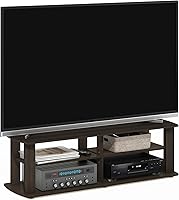 Vista 20 de Furinno 11191BK THE Centro de Entretenimiento Soporte para TV, Negro