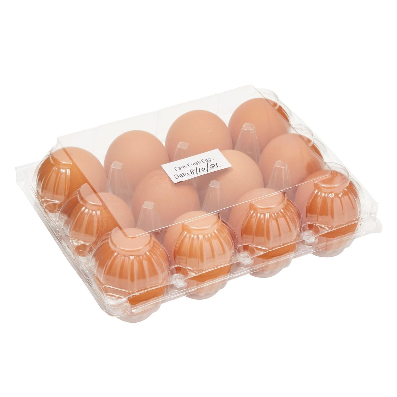 Confezione da 48 cartoni per uova di gallina per 1 dozzina di uova di gallina, contenitori trasparenti riutilizzabili
