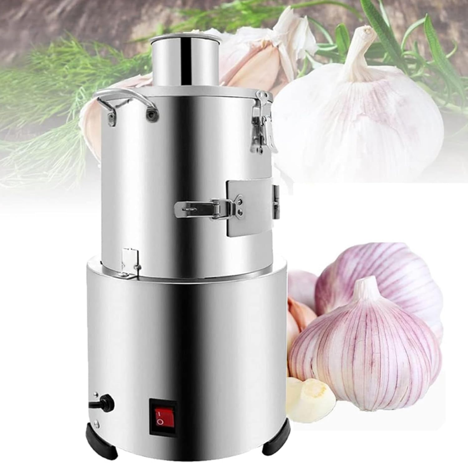 GYKOZY Automatic Stainless Steel Garlic Peeler Machine - Efficient Whole Garlic Separator for Restaurants, Canteens, and Home Use, Fast and Easy Garlic Processing.