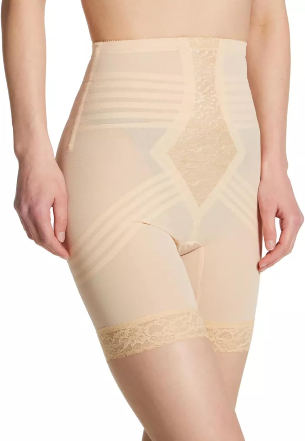 6209 High Waist Thigh Shaper | Size Sm - 15X | Made in USA | Flex Fit | No Top Roll | Firm - Extra Firm Tummy-Thigh Control
