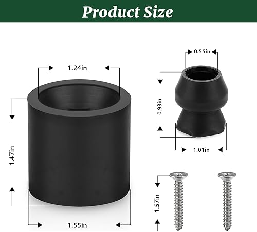Miniatura 3 de Kit de soporte de puerta de remolque de perfil bajo de goma para parachoques de puerta de remolque RV - 2 juegos