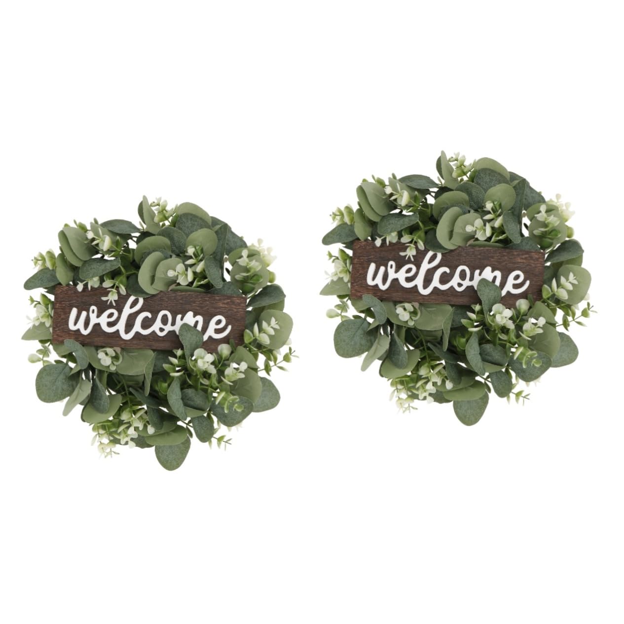 ABOOFAN 2 Pezzi Ghirlanda Primaverile Per Porta Dingresso Ghirlanda Creativa Simulazione Di Eucalipto Decorazione Appesa Alla Porta Verde