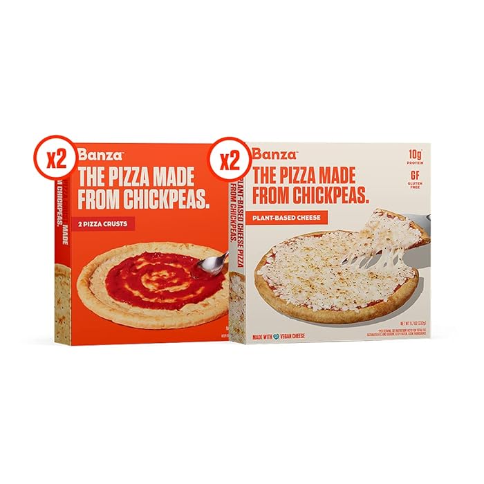 Buy Banza Chickpea Frozen Pizza Variety Pack (PlantBased Cheese, Plain