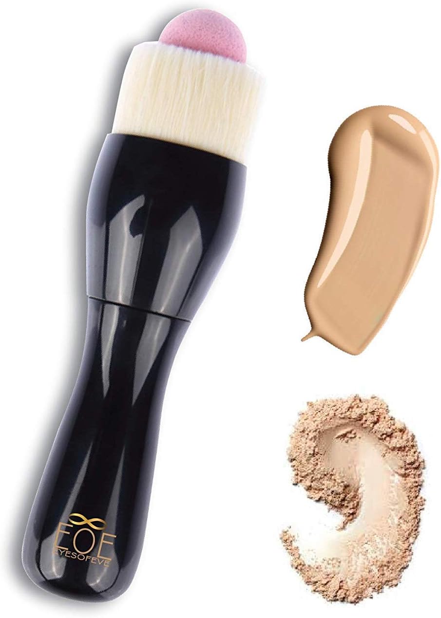 Travel Makeup Brush Sponge Retractable, Sponge will Retract [by EOE] ALL in ONE, Great for Travel. For Liquid Foundation and Powder Foundation or Blush. Great Cosmetic Tool for face, Small & compact