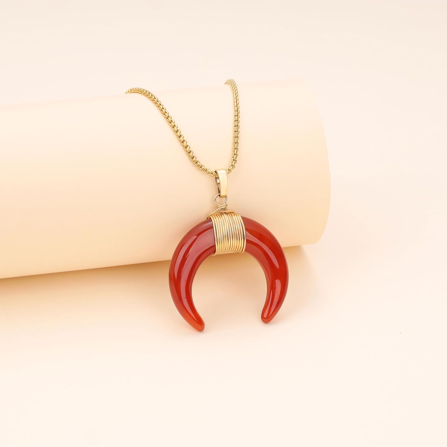 COAI Crescent Moon Necklace for Women, Women's Crystal Necklace - Image 5