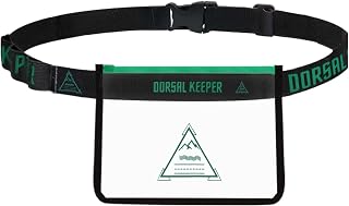 Dorsal Keeper Porta Dorsal cinturón Deportivo número de competición Trail Running Triatlón duatlón Ciclismo Maratones Marcha nórdica 4 Colores Unisex (Verde)