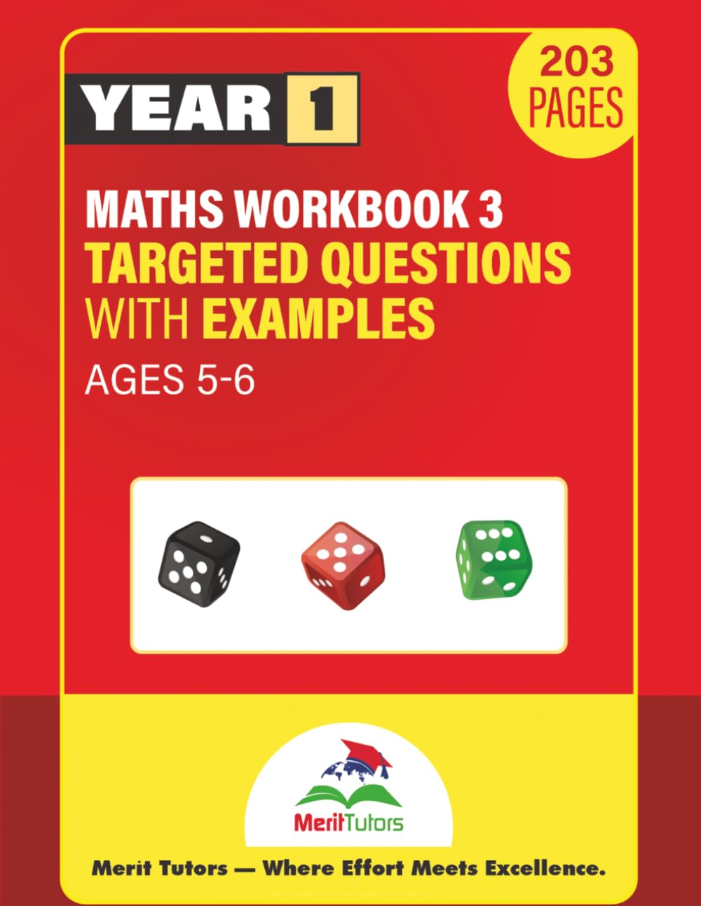 KS1 Year 1 Maths Workbook for Ages 5–6: Fun Learning at Home & School (Merit Tutors)